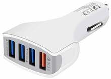 Adapter Vega Faston QC 3.0, 4 x USB, 36 W, valge