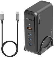 Laadija Promate GaNPort-140W, 140W, USB-C PD 3.1, QC3.0