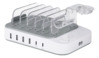 Laadimisjaam Deltaco DPS-0203, 4x USB-A, 2x USB-C, 50 W, valge