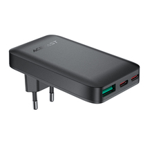 Seinalaadija Acefast A100, 65 W, GaN, 2 USB-C + USB-A, must