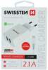 Telefoni laadija Swissten Smart IC MD818, 2x USB, 1,2 m, valge