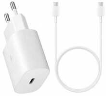 Laadija Samsung EP-TA800NW, 25W, Type-C kaabel, valge