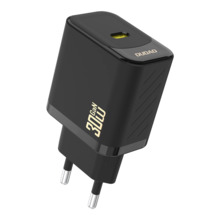 Seinalaadija Dudao A27P, 30W PD GaN, USB-C, must
