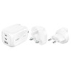 Seinalaadija Belkin BOOST Charge WCH016hqWH, 100W, 2xUSB-C, 1xUSB-A, valge, vahetatavad pistikud