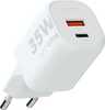 Seinalaadija Xtorm XEC035 GaN2 Ultra 35W, USB-C PD/USB-A, valge