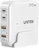 Laualaadija Unitek, GaN 70W, 2xUSB-A, 2xUSB-C, valge