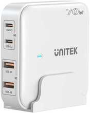 Laualaadija Unitek, GaN 70W, 2xUSB-A, 2xUSB-C, valge