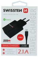 Laadija Swissten, 2x USB-A, 2.1 A, 120 cm