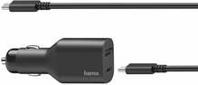 Autolaadija Hama, USB-C, 70W, must