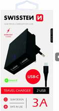 Laadija Swissten, 2x USB-A, 3A, 22044000