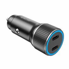 Autolaadija Jellico F8, 2xUSB-C, 40W, must
