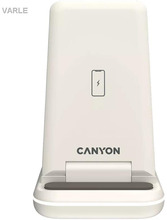 Juhtmevaba laadija Canyon WS-304, 3in1, 15 W, USB-A, USB-C, kokkupandav, latte