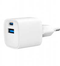 Laadija Gembird TA-UC-PDQC20-W-01, 20W, 2-port USB A+C