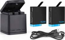 Laadija Telesin USB 2x aku for Gopro Hero 8/7/6/5