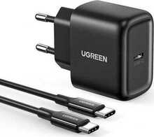 Laadija Ugreen CD250, USB-C 25W, 2m kaabel, must