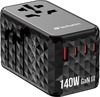 Reisiadapter Verbatim UTA-10, GaN, 140W, USB-A/3xUSB-C, must