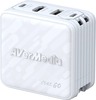 Seinalaadija Avermedia GC313 Core GO, 100 W, GaN, 2xUSB-C, 1xUSB-A, HDMI, valge