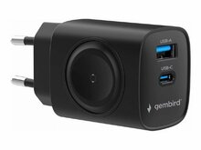 Kiirlaadija Gembird TA-UC-PDQCW20-01-BK 2-in-1, 20 W, Apple Watch ja telefonile