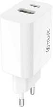 Seinalaadija Muvit PD 20W Type-C + QC 18W USB, valge
