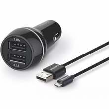 Telefoni autolaadija Philips DLP2357U/10, 12V2 X USB (5V, 3.1A)