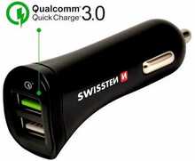 Autolaadija Swissten Quick Charge 3.0, 12/24V, 2.4A, 18W, Micro USB kaabliga