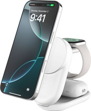 Juhtmevaba laadija Belkin UltraCharge WIZ037kqWH 3-in-1, Qi2, 25W, magnetiline, valge
