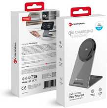 Juhtmevaba laadija Forcell F-Energy Flip Charge Qi2 15W, MagSafe ühilduv, hõbe