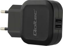 Laadija Qoltec 50186, 17 W, 2xUSB, must