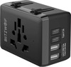 Reisiadapter Blitzwolf BW-TA1, 4in1, 2xUSB + C, PD 20W