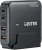Statsioonaarne laadija Unitek P1229ABK01-EU, GaN 100W, 2xUSB-A, 2xUSB-C