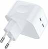 Laadija Choetech Q5008, 2x USB-C, 35 W, valge