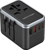 Reisiadapter Vention FJFB0 GaN, 65 W, 2xUSB-C, 2xUSB-A, must