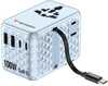 Reisiadapter Verbatim 30192, EU/UK/US, GaN, 2xUSB-C, 2xUSB-A, 100W, sinine