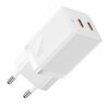 Seinalaadija Baseus GaN5 CCGP180102, 40W, 2x USB-C, valge