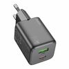 Seinalaadija Hoco N41, USB A + USB C, PD QC 3A, 20W, must