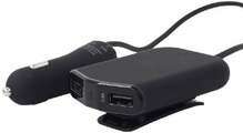 Autolaadija Gembird EG-4U-CAR-01, 9.6 A, must