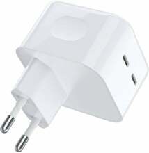 Laadija Choetech Q5008, 2x USB-C, 35 W, valge