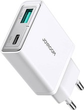 Võrgulaadija Joyroom JR-TCF14, 20W, 1xUSB-A, 1xUSB-C, valge