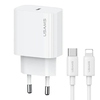 Laadija Usams US-CC226, 1xUSB-C, PD20W, USB-C/Lightning kaabel, valge