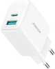 Seinalaadija Joyroom JR-TCF21, 20W, USB-A + USB-C, valge