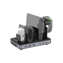 Laadimisjaam Unitek, 3 x USB-A 20W, 3 x USB-C PD 60W, 80W