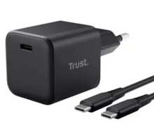 Seinalaadija Trust Maxo Ultra-small 65W GaN USB-C, must, 2m kaabel
