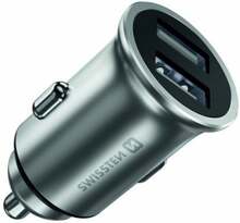 Autolaadija Swissten 20115100ECO, 24 W, 2 x USB, hõbe