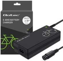 Laadija Qoltec 36V 42V 2A 3P GX16 elektrilisele jalgrattale
