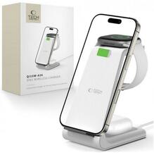 Laadimisjaam Tech-Protect QI15W-A36 3in1, juhtmevaba, 15 W, valge