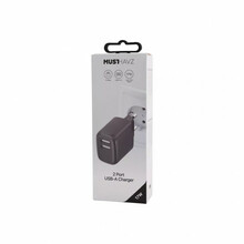 Reisilaadija Musthavz 17W, 2xUSB-A, must