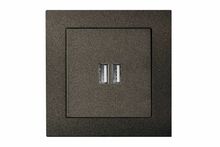 USB laadija Liregus Epsilon IUK-2-01, 2 pesaga, antratsiit