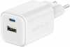 Reisilaadija Swissten GaN 45W, USB-C PD, USB-A QC3.0, valge