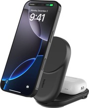 Juhtmevaba laadija Belkin UltraCharge WIZ039kqBK, 25 W, Qi2, 2-in-1, magnetiline, must