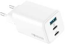 Seinalaadija Forever TC-08-65ACC, 65 W, 2x USB-C + USB, valge